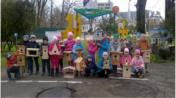 В детском саду «Сказка» прошла акция «Берегите птиц»