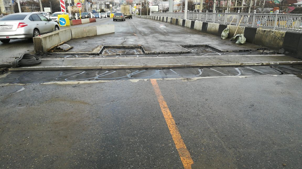 Ремонт деформационных швов на второй половине Тургеневского моста в Краснодаре начнут 18 января