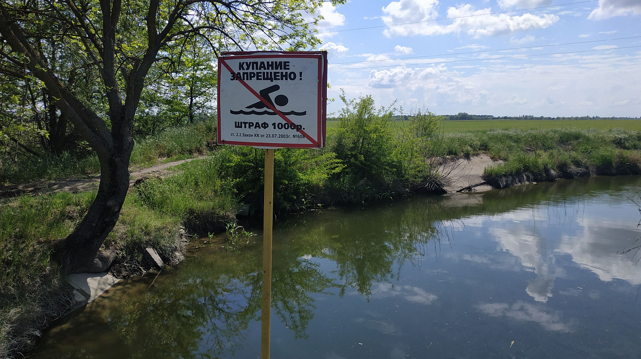 Внимание! Купание в водоемах Краснодара запрещено!