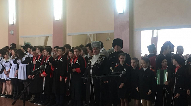 Ученики казачьих классов вступили в «Юнармию»