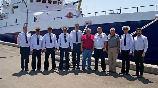 Казаки в составе Краснодарской делегации посетили пограничный сторожевой корабль «Краснодарец»