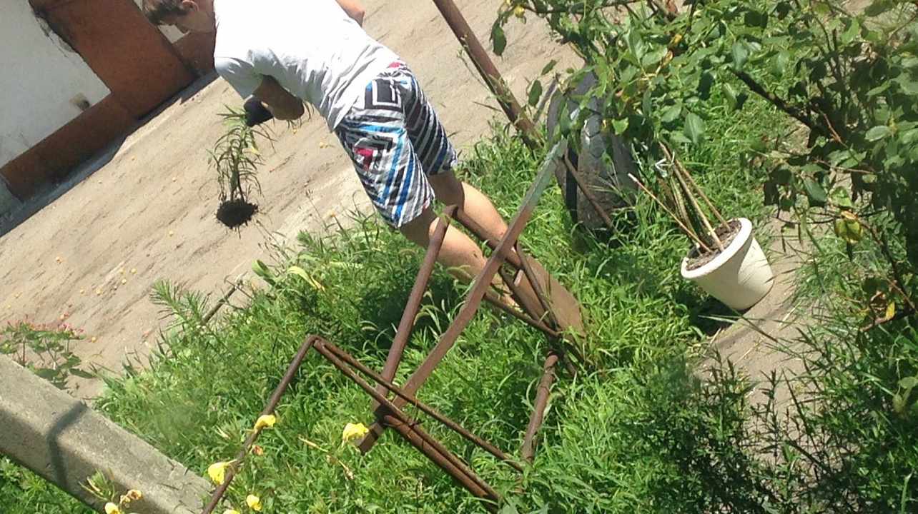 Молодые патриоты Прикубанского округа оказали помощь ветерану войны