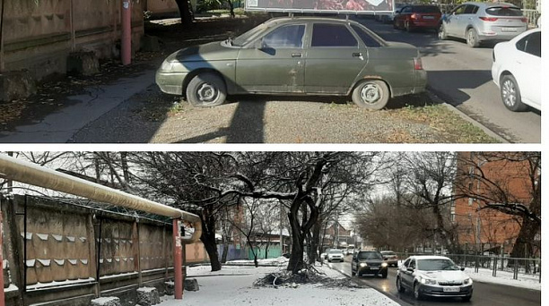 В Центральном округе убрано 2 брошенных автомобиля