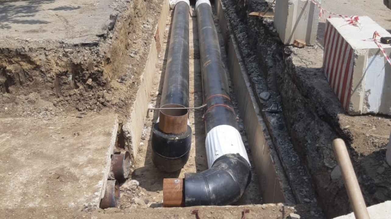 В Краснодаре завершена замена двух участков теплосети «ТЭЦ — Центр города»