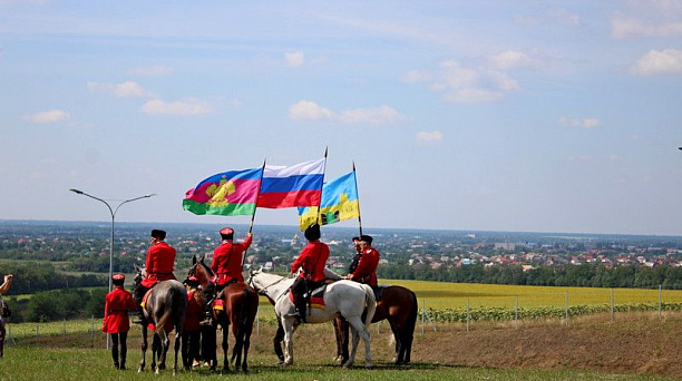 Казаки Екатеринодарского РКО приняли участие в памятном мероприятии, посвященном «Кущёвской атаке»