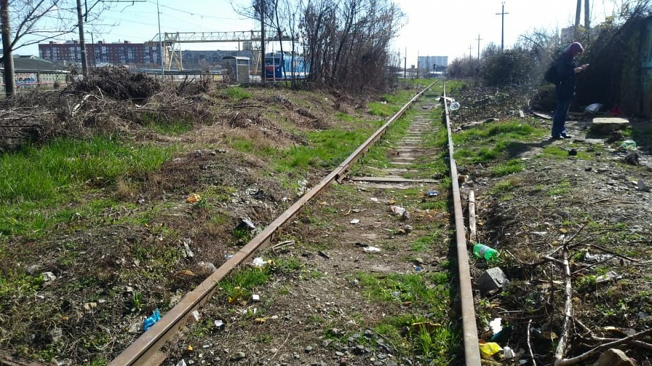 В Краснодаре участники челленджа #trashtag очистили от мусора участок под Садовым мостом