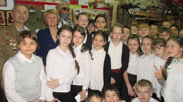 Младшие классы лицея №64 Прикубанского округа впервые ознакомились с экспозицией музея воинов-интернационалистов