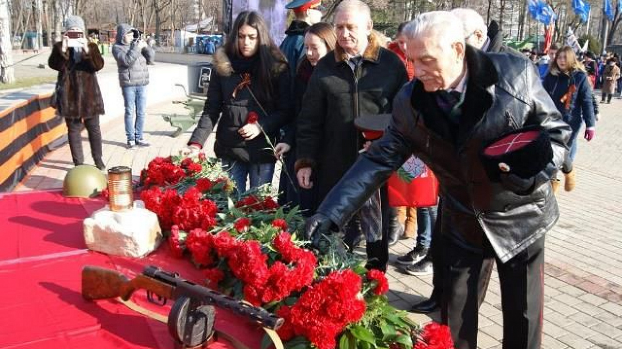 Казаки приняли участие в открытии месячника оборонно-массовой и военно-патриотической работы