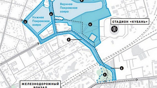 В Краснодаре обсудят благоустройство набережной Покровских озер и парковой зоны возле стадиона «Кубань»