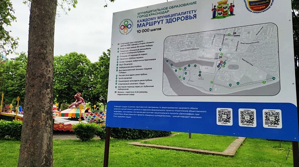 В парке им. 30-летия Победы Краснодара 16 мая откроется «Маршрут здоровья»