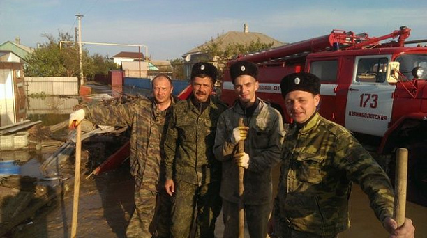 Казаки приняли участие в ликвидации последствий стихии
