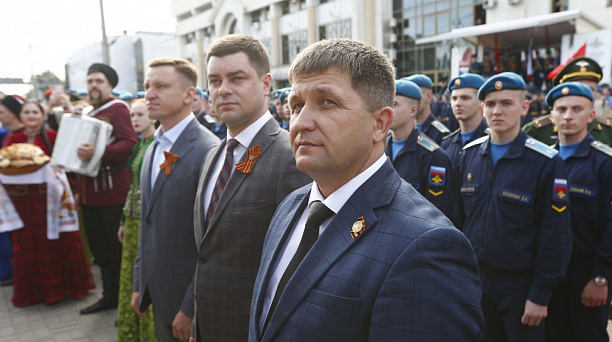 Глава Прикубанского округа Александр Журавлев посетил прибытие тематического поезда Победы