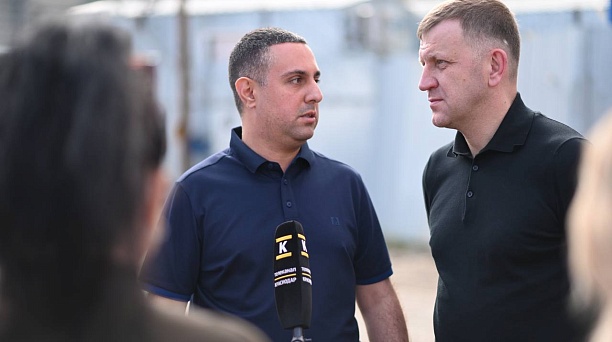 Евгений Наумов проверил ход строительства ливневого коллектора на Западном Обходе