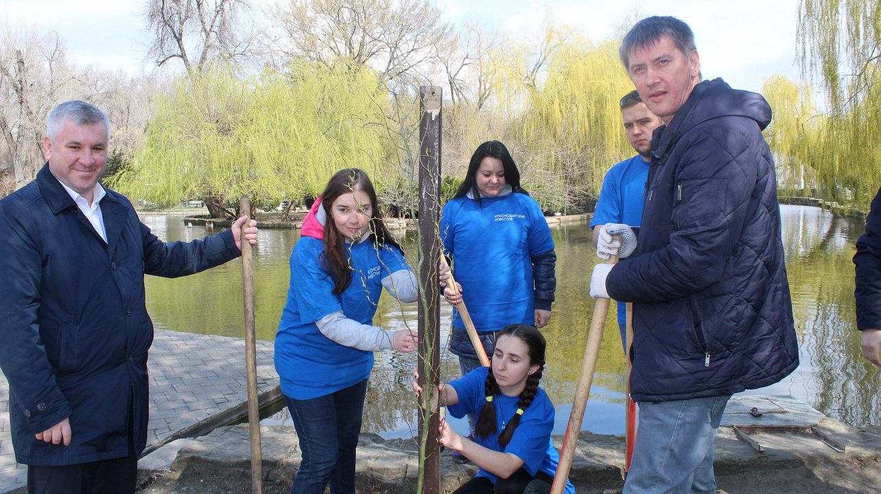 Глава Западного округа Краснодара поддержал челлендж Евгения Первышова по высадке  новых деревьев