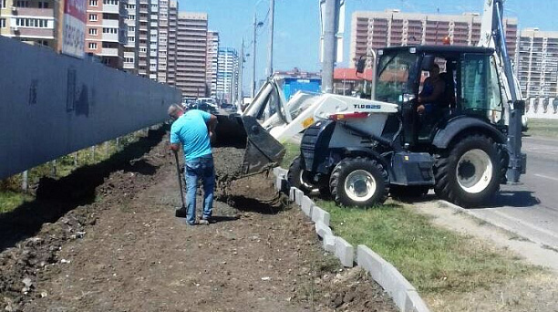 В «Музыкальном» микрорайоне начато строительство тротуара по улице Петра Метальникова
