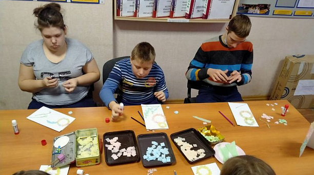 В общественной организации «ВОИ» Центрального округа прошел мастер-класс для особенных детей