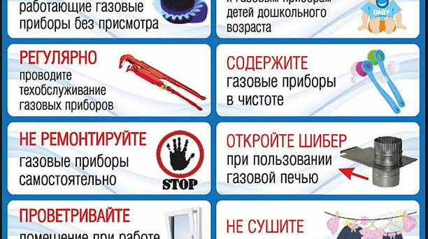 Памятка по безопасному пользованию газом в быту