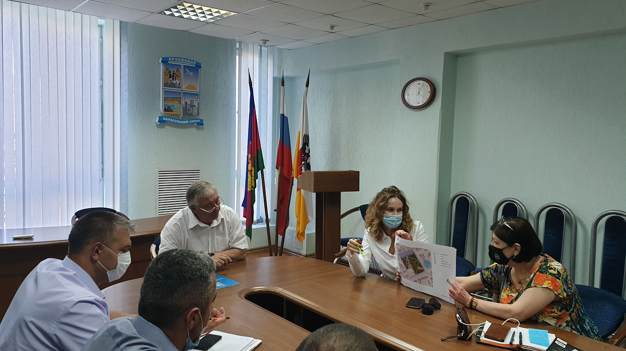 В Карасунском округе состоялось очередное обсуждение проекта благоустройства сквера Казачьей Славы