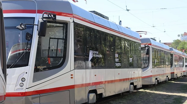 Трамвайный парк Краснодара пополнили 15 новых односекционных вагонов 