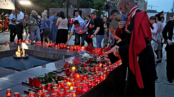 Казаки краевой столицы приняли участие в патриотической акции «Свеча памяти» 